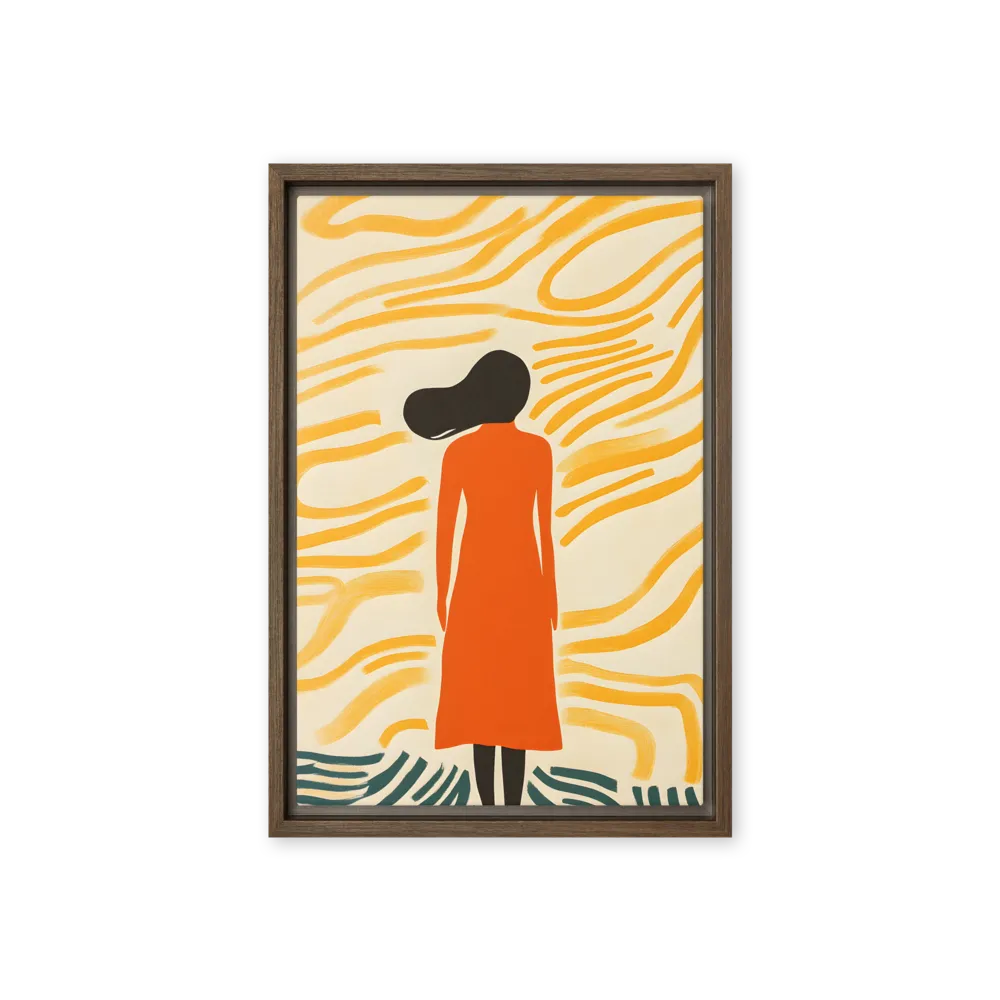 Connection to Serenity | Canvas with Brown Frame | 12″×18″