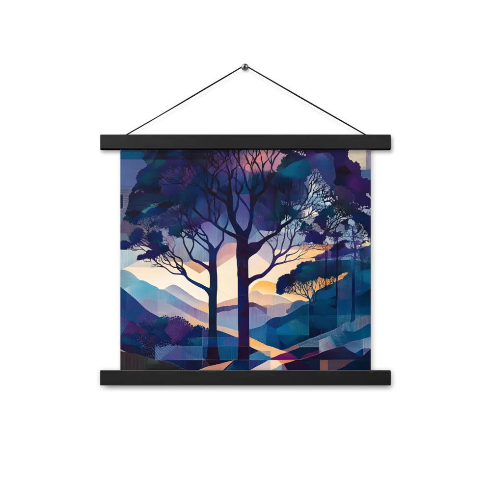 Tranquil Geometry: A Journey Through Color | Poster With Black Wood Hanger | 14″×14″