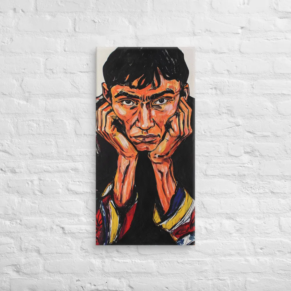 Contemplative Intensity: An Expressionist Portrait