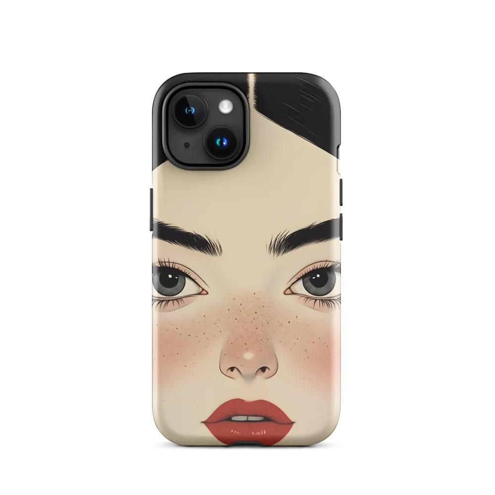 Serenity Captured: A Modern Portrait | Phone Case |  15 | Tough Case | Glossy