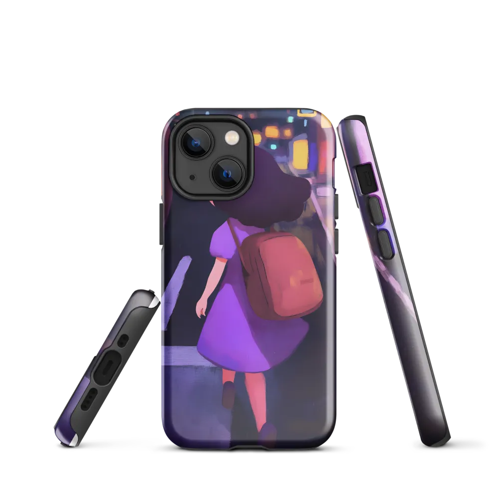 Wandering Through Neon Dreams | Phone Case |  13 mini | Tough Case | Glossy