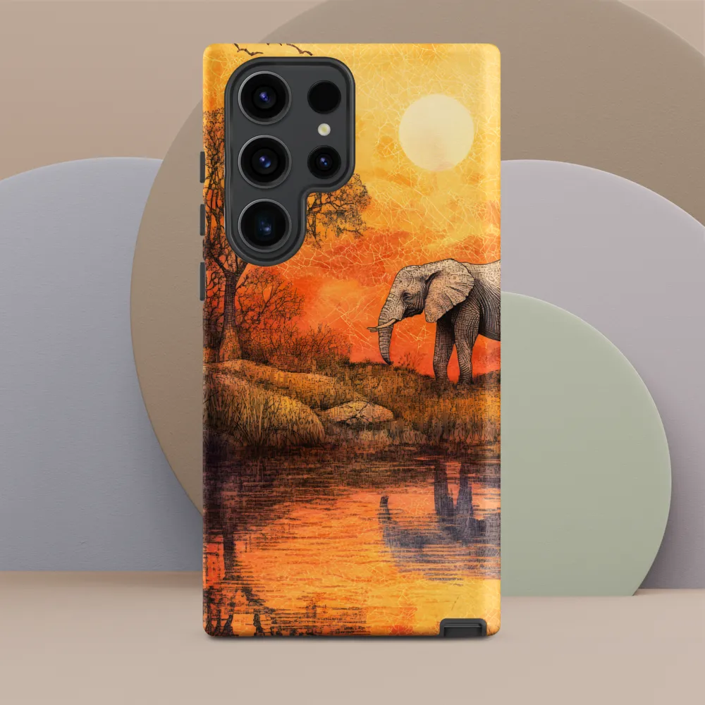 Elephant's Serenity at Dusk