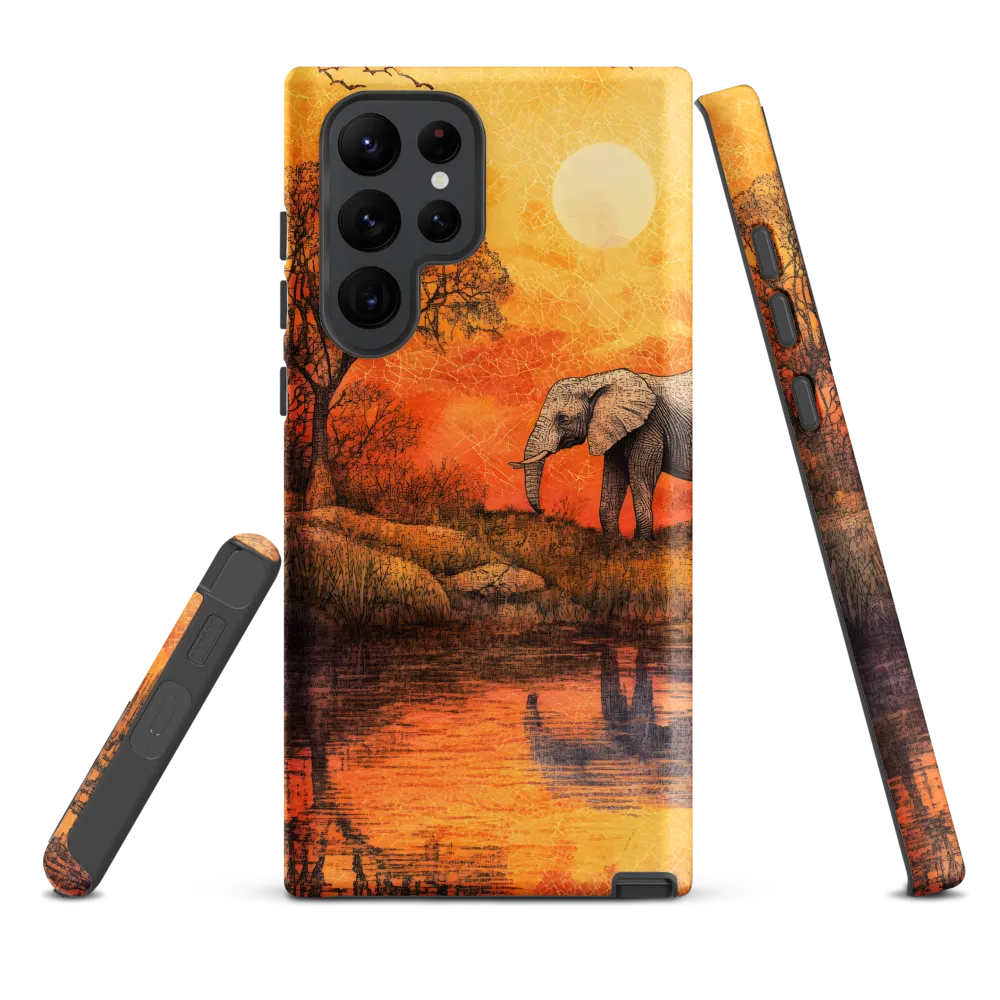Elephant's Serenity at Dusk