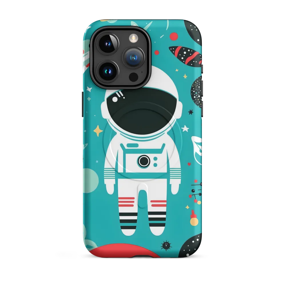 Whimsical Astronaut in Cosmic Wonderland | Phone Case |  15 Pro Max | MagSafe® Tough Case | Matte