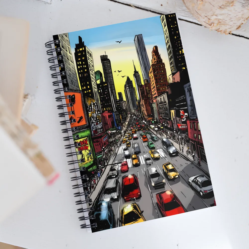 City Pulse at Dusk | Spiral Notebook