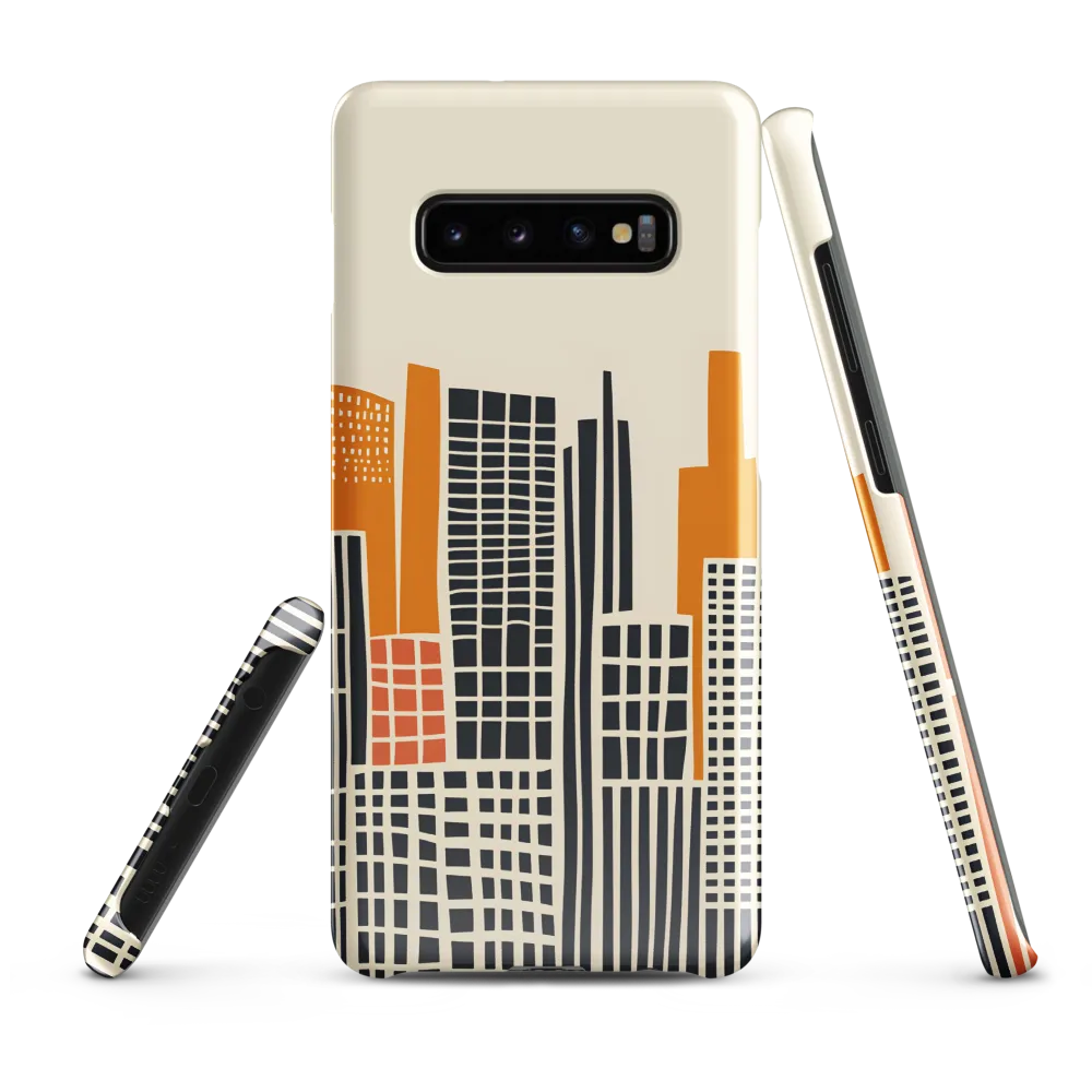 Urban Rhythms: A Graphic Cityscape | Phone Case |  S10 Plus | Snap Case | Glossy