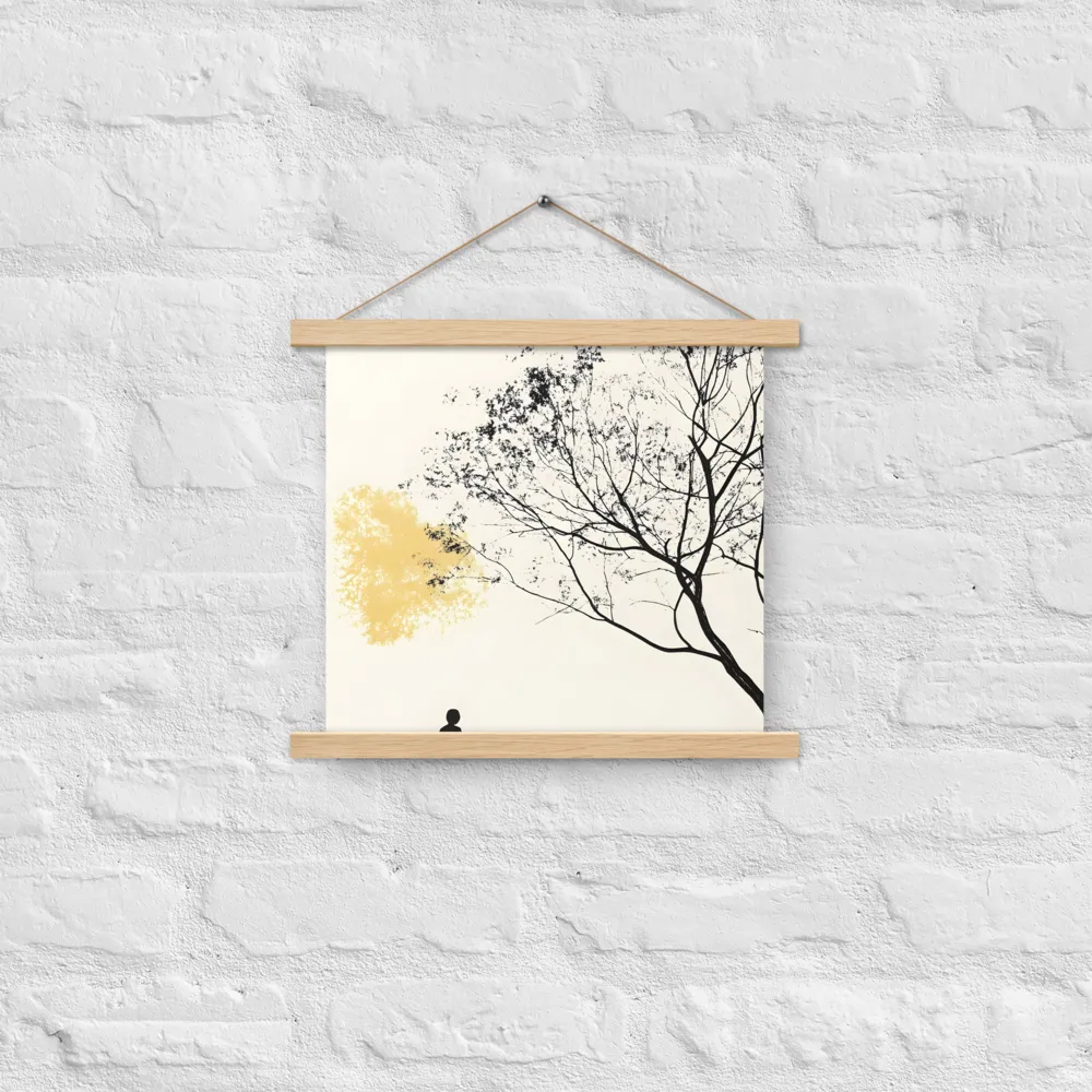 Whispers of Solitude | Poster With Oak Wood Hanger | 14″×14″