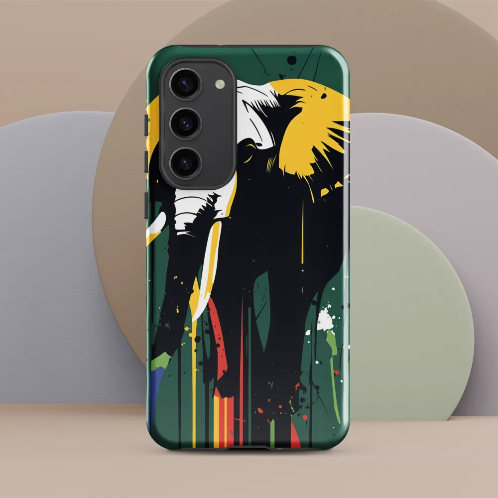 Majestic Minimalism: The Colorful Elephant
