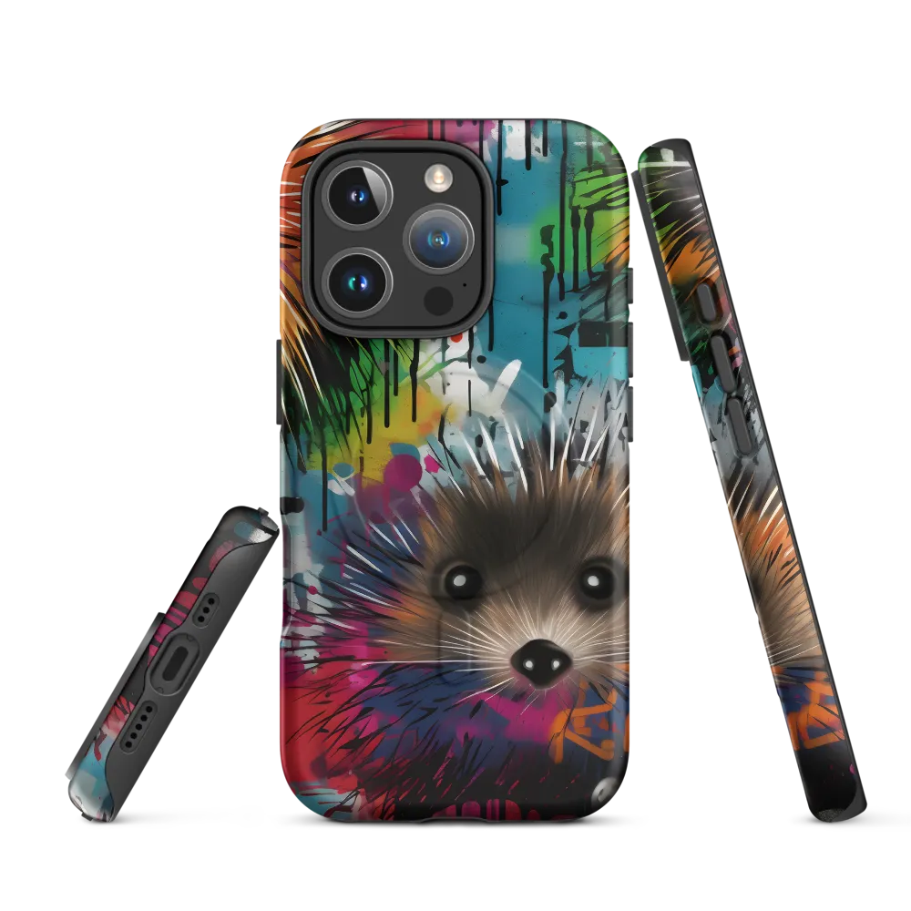 Whimsical Hedgehogs in a Kaleidoscopic Wonderland | Phone Case |  16 Pro | MagSafe® Tough Case | Matte