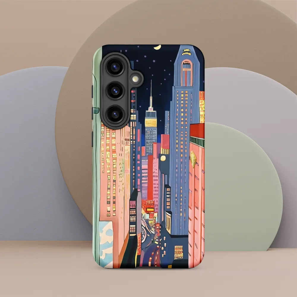 Urban Dreamscape: A Pop Art Night | Phone Case |  S24 | Tough Case | Matte