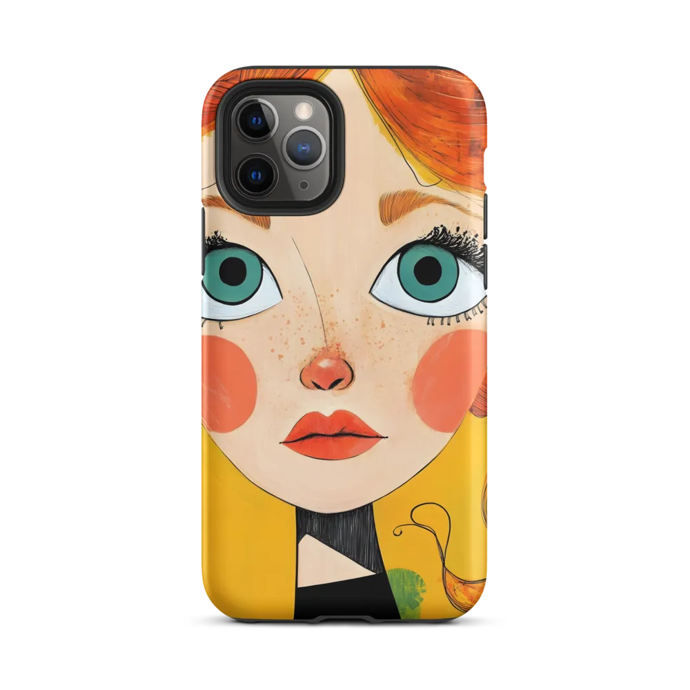 Whimsical Portrait of a Girl | Phone Case |  11 Pro | Tough Case | Matte