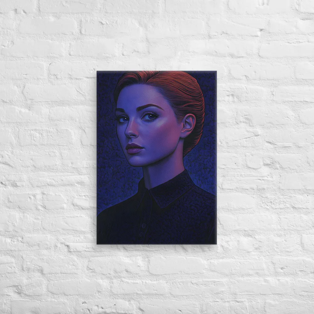 Ethereal Portrait in Blue and Red | Canvas | 18″×26″