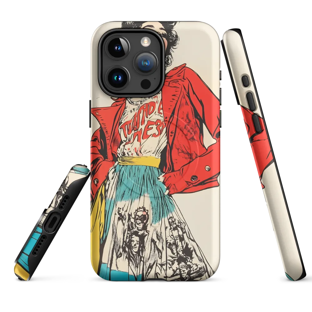 Vibrant Elegance: A Pop Art Fashion Statement | Phone Case |  15 Pro Max | MagSafe® Tough Case | Matte