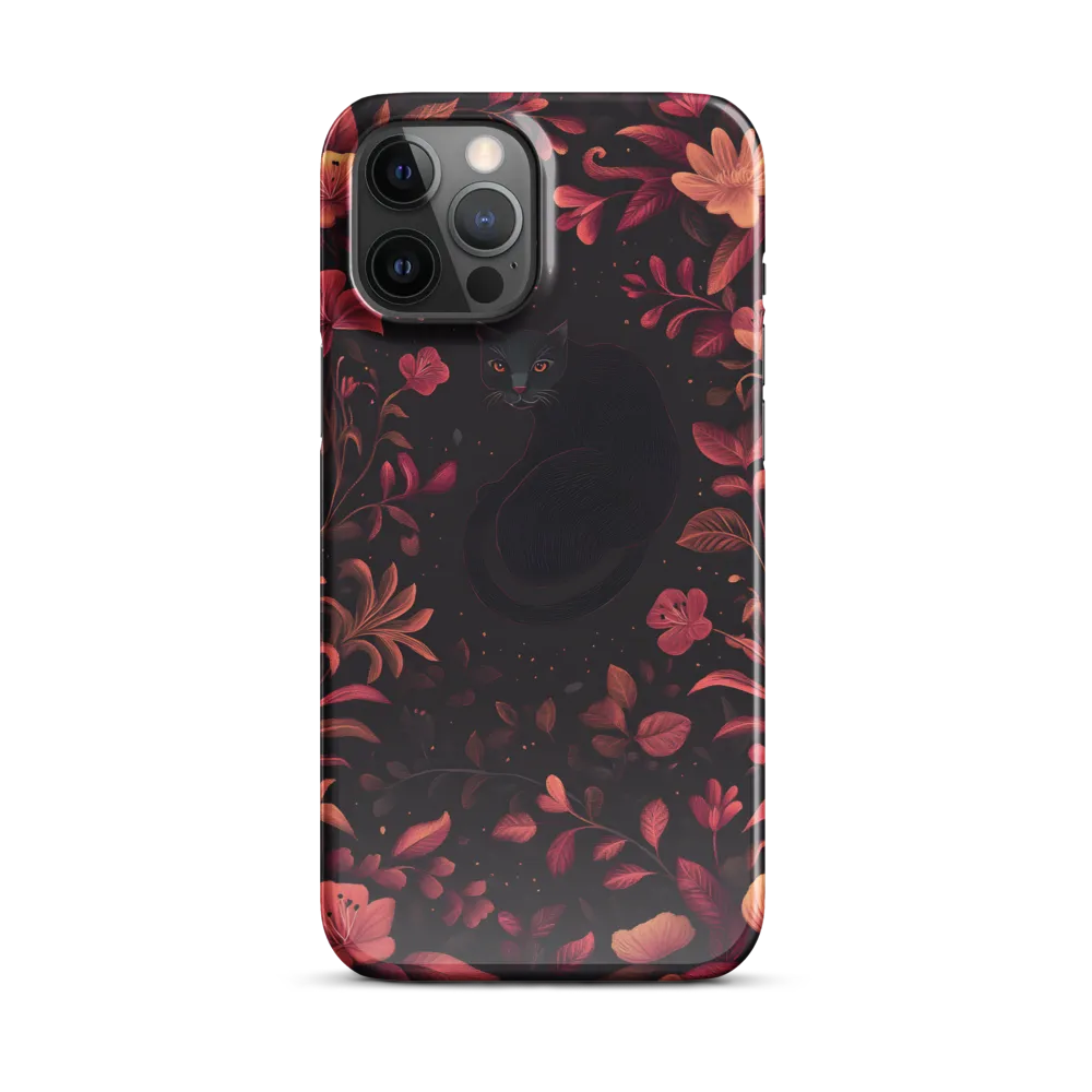 Nocturne in Coral: The Watchful Cat