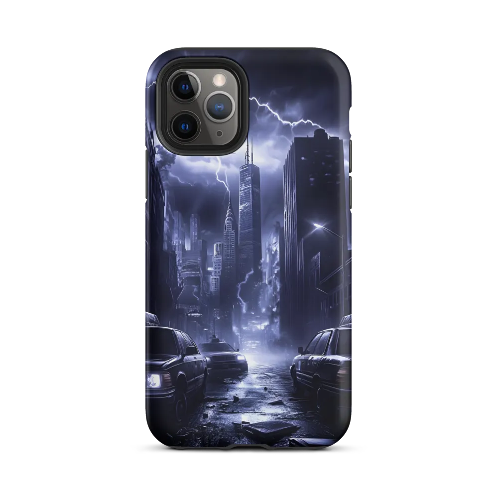 Stormy Cityscape: Shadows of the Night | Phone Case |  11 Pro | Tough Case | Matte