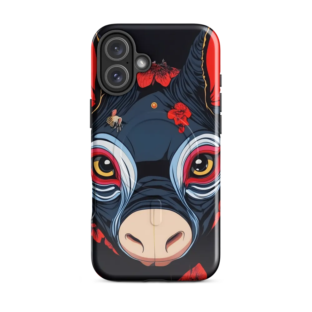 Mystical Bull with Floral Motifs