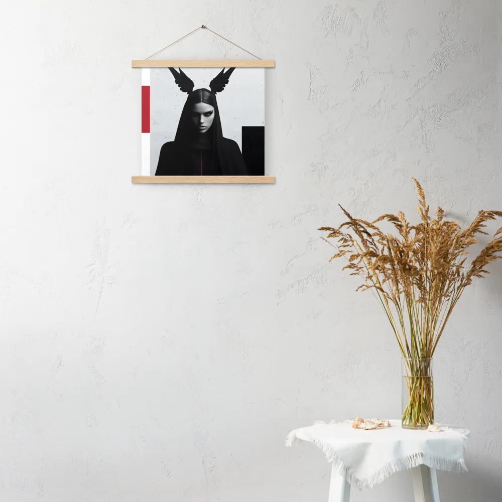 Whispers of Darkness | Poster With Oak Wood Hanger | 14″×14″