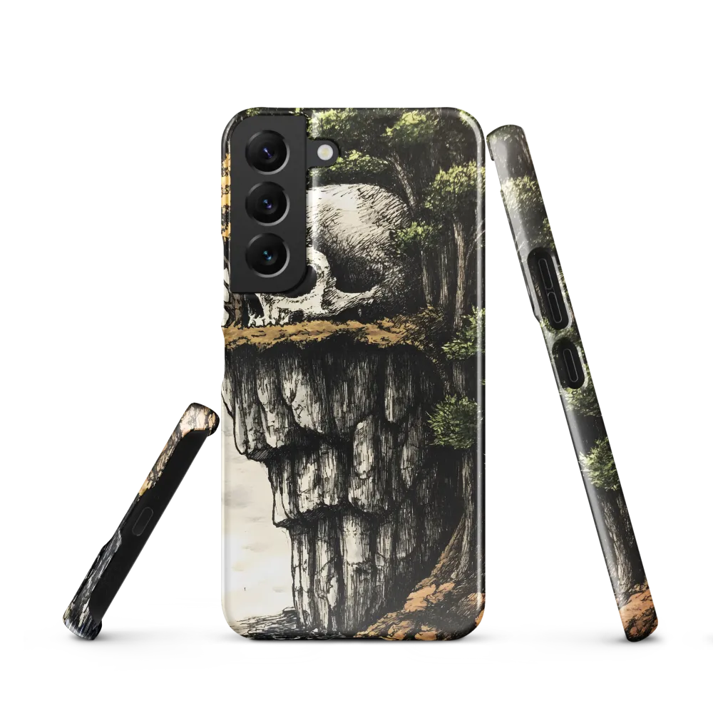 The Whispering Skull: A Surreal Encounter with Nature | Phone Case |  S22 | Snap Case | Glossy