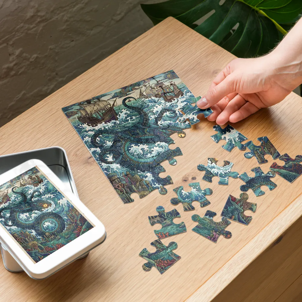 Leviathan of the Deep 
 Jigsaw Puzzle in Tin Box
