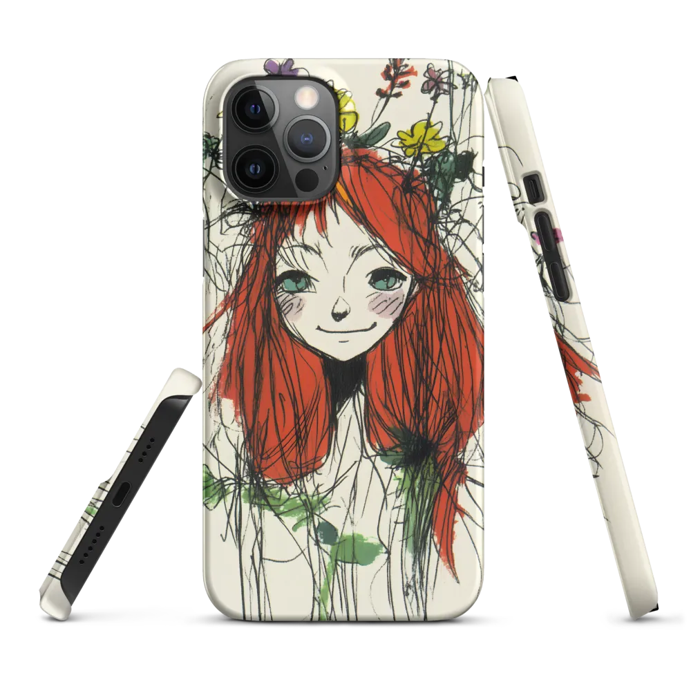 Whimsical Floral Portrait | Phone Case |  12 Pro Max | Snap Case | Matte