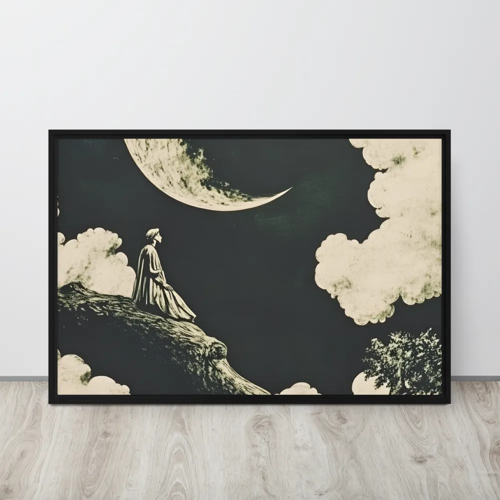 Whispers of the Moon | Canvas with Black Frame | 24″×36″