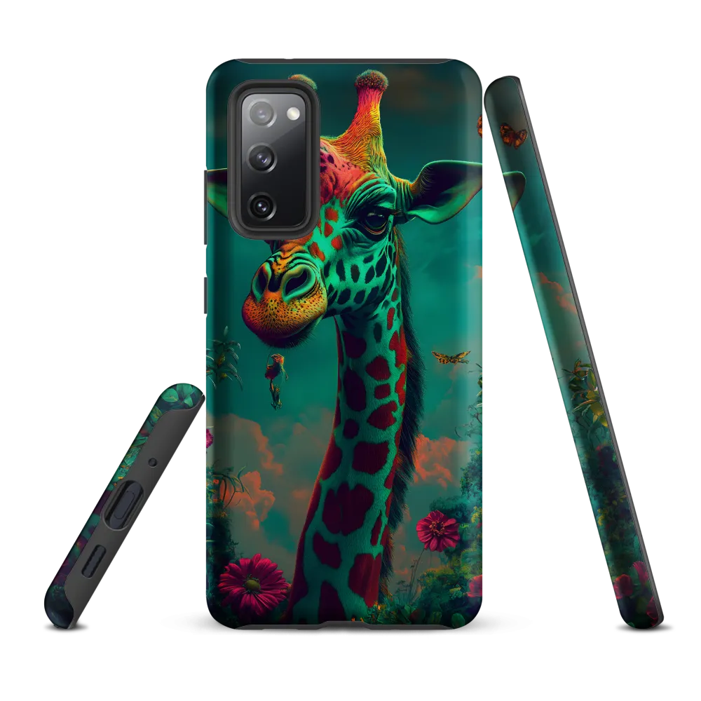 Whimsical Giraffe Among Blossoms