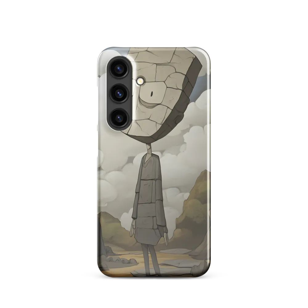Whimsical Stone Figure in a Rocky Landscape | Phone Case |  S24 | Snap Case | Glossy