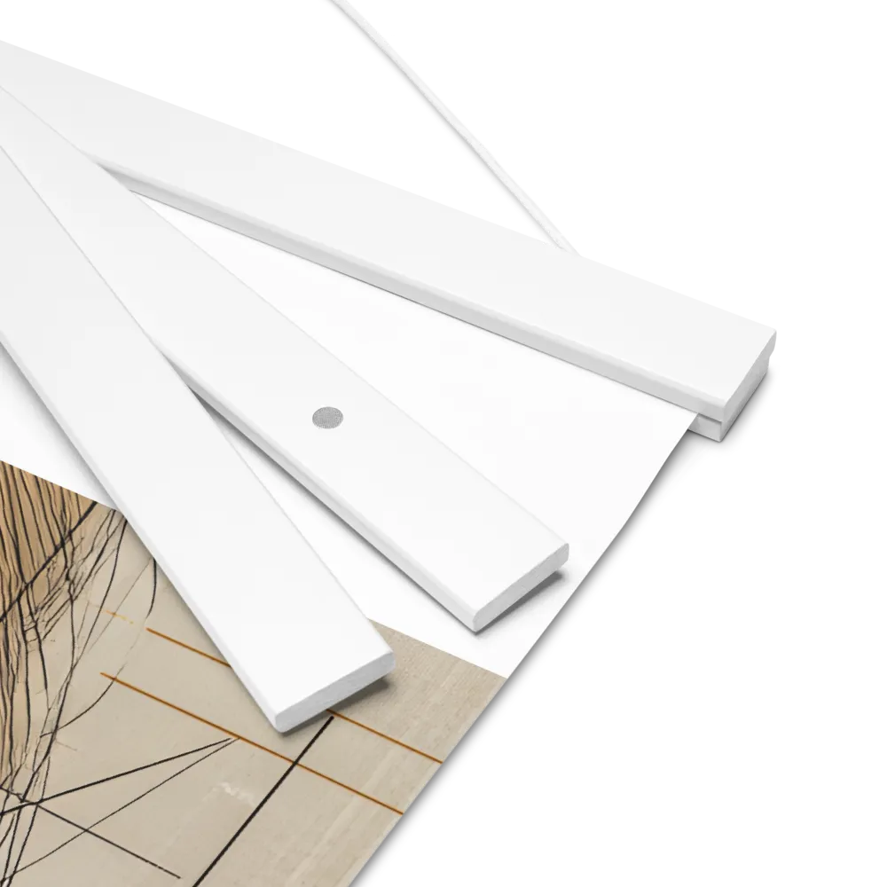 Geometric Elegance: A Modern Portrait | Poster With White Wood Hanger | 16″×20″
