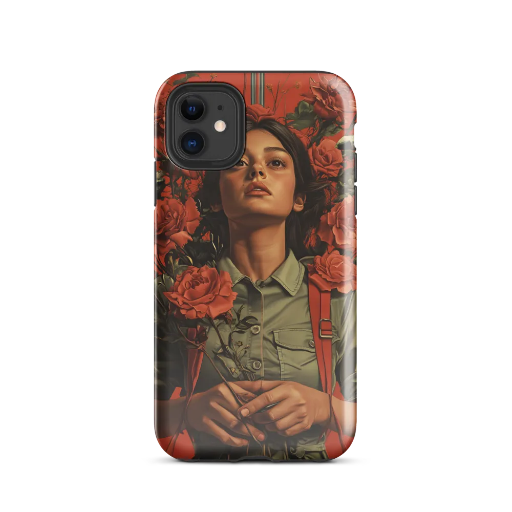 Harmony and Strength: A Portrait Among Roses