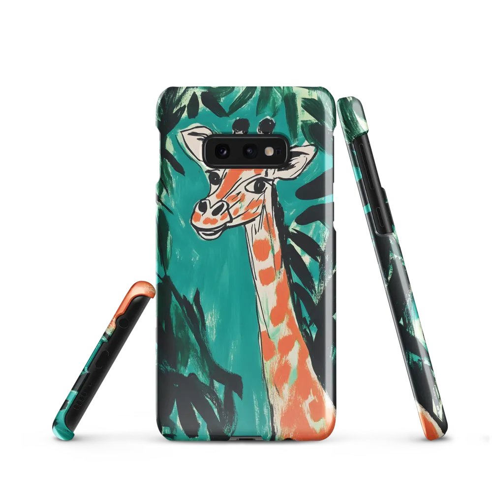Curious Giraffe in Lush Greenery | Phone Case |  S10e | Snap Case | Glossy