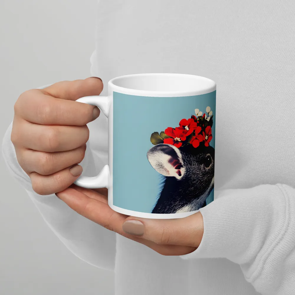 Whimsical Flora: A Mouse's Floral Crown | Mugs | Multiple Sizes & Colors