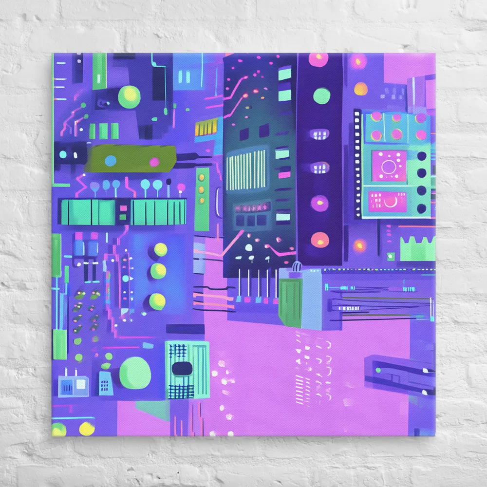 Futuristic Cityscape: A Digital Dream | Canvas | 37″×37″