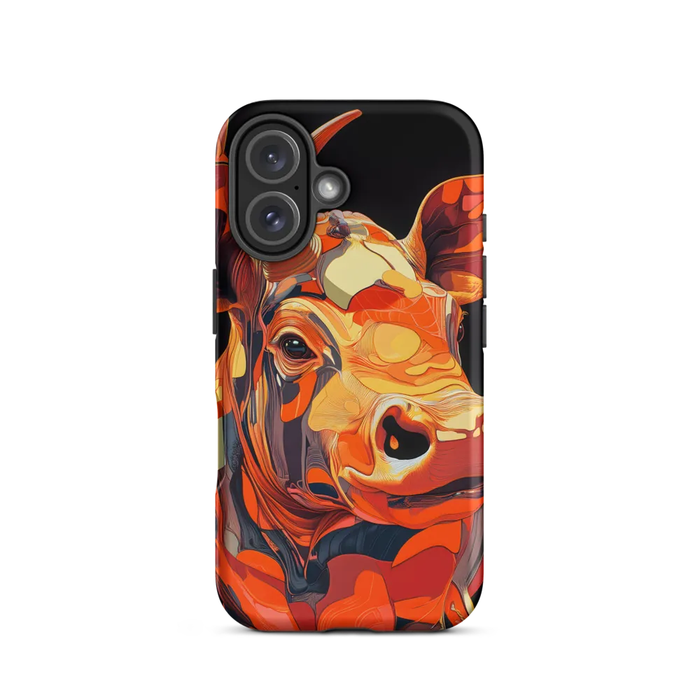 Modern Serenade: The Vibrant Cow | Phone Case |  16 | Tough Case | Matte