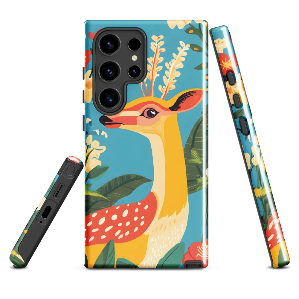Serene Majesty: A Vibrant Deer Amidst Flora
