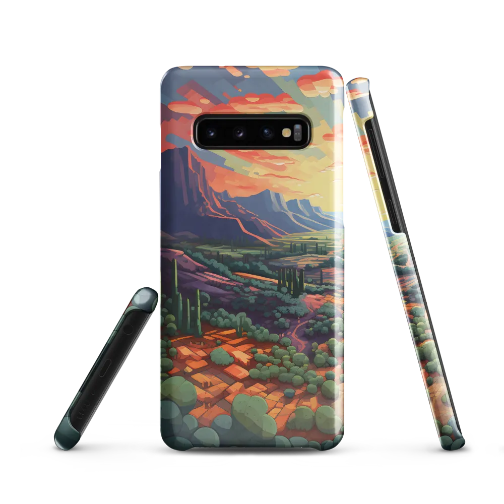Desert Serenity at Dusk | Phone Case |  S10 | Snap Case | Glossy
