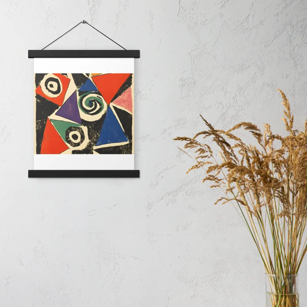 Dynamic Geometric Abstraction | Poster With Black Wood Hanger | 11″×14″