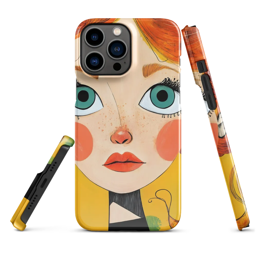 Whimsical Portrait of a Girl | Phone Case |  13 Pro Max | Snap Case | Glossy