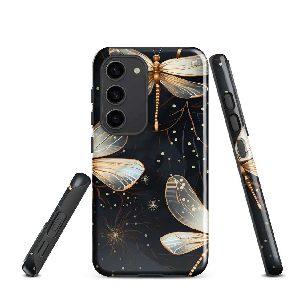 Ethereal Dance: Dragonflies in a Midnight Garden