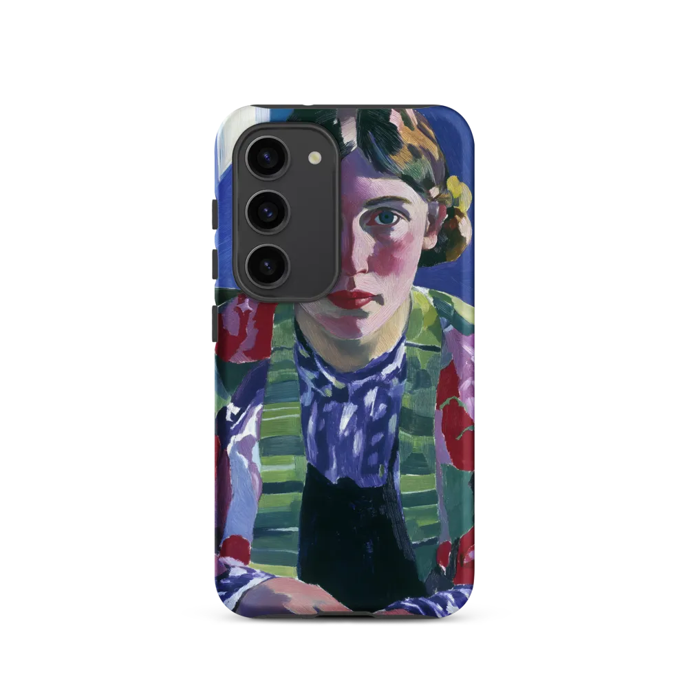 Vibrant Gaze: A Modernist Portrait