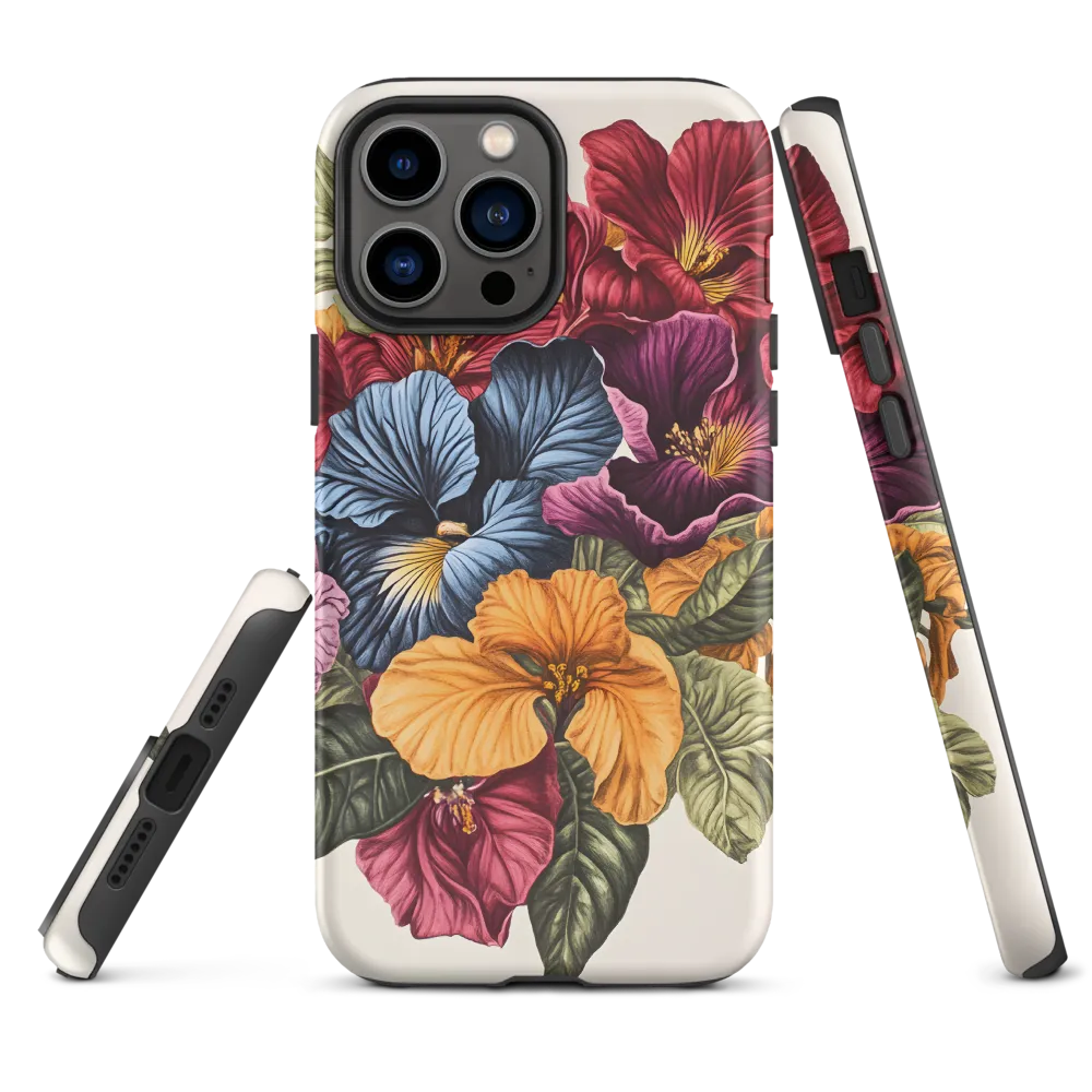Floral Symphony in Color | Phone Case |  13 Pro Max | Tough Case | Matte