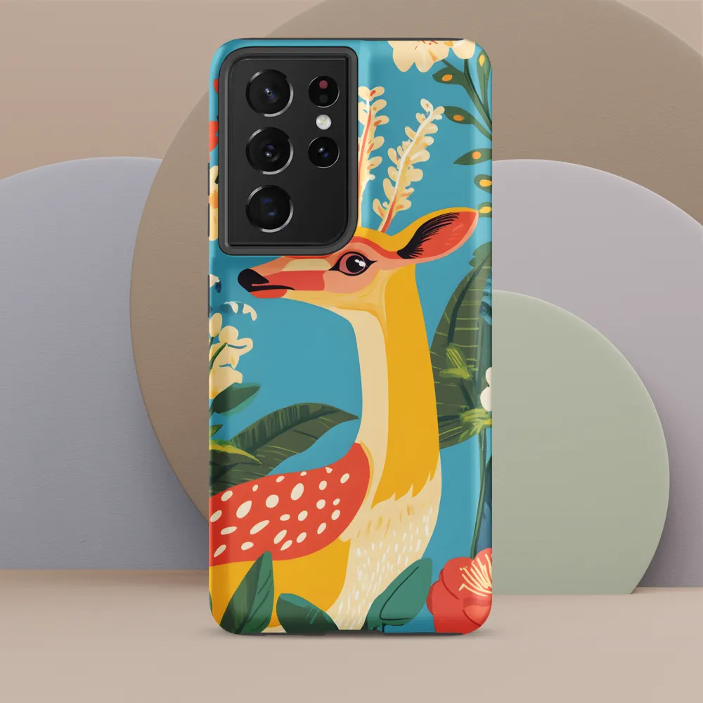 Serene Majesty: A Vibrant Deer Amidst Flora