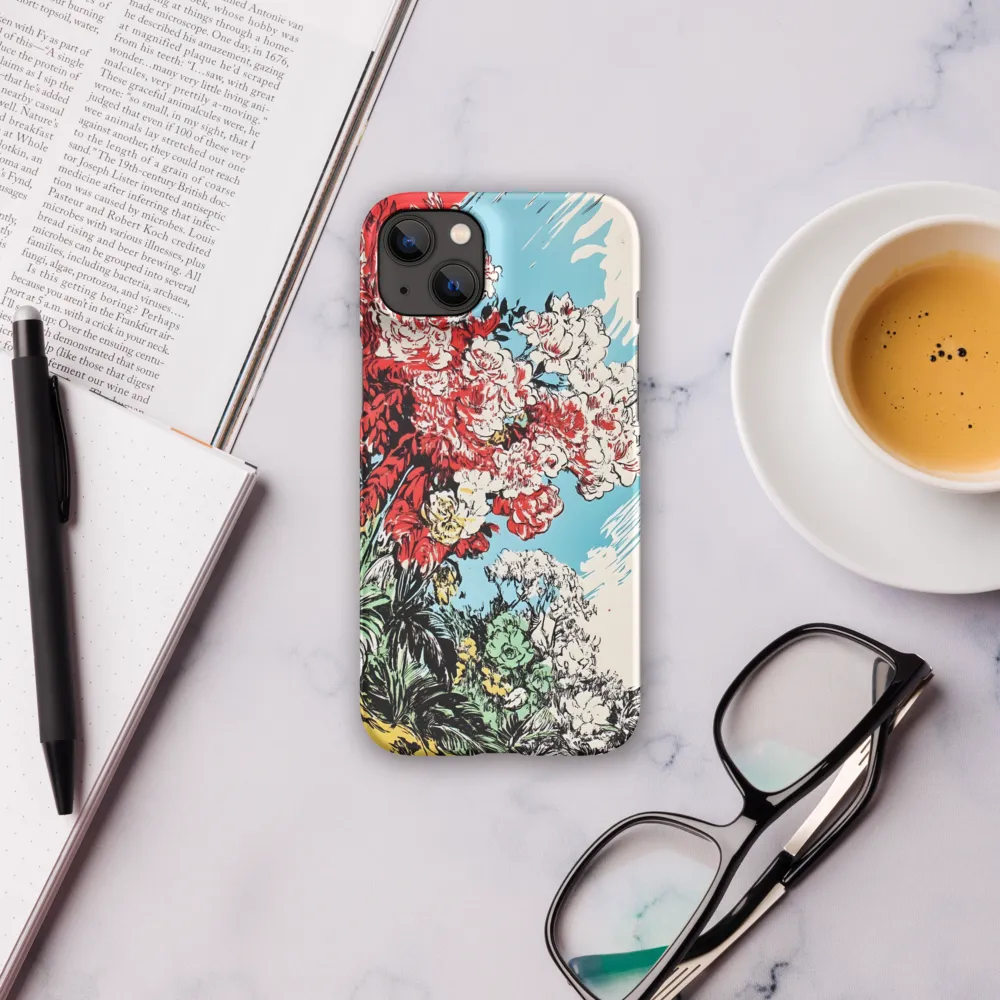Floral Symphony in Bold Colors | Phone Case |  14 Plus | Snap Case | Matte