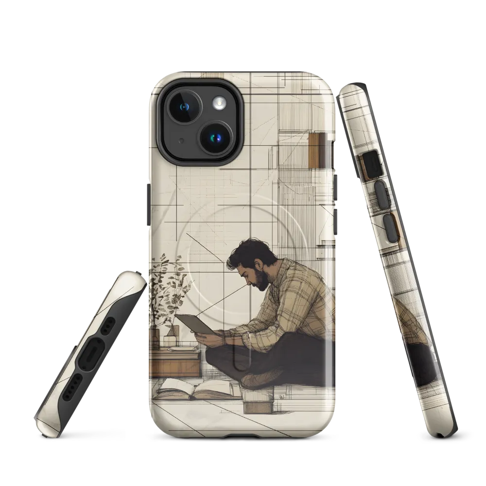Quiet Reflections in Line | Phone Case |  14 | MagSafe® Tough Case | Glossy