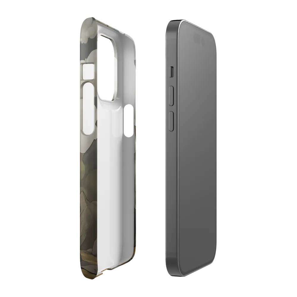 Whimsical Stone Figure in a Rocky Landscape | Phone Case |  14 Pro | Snap Case | Matte