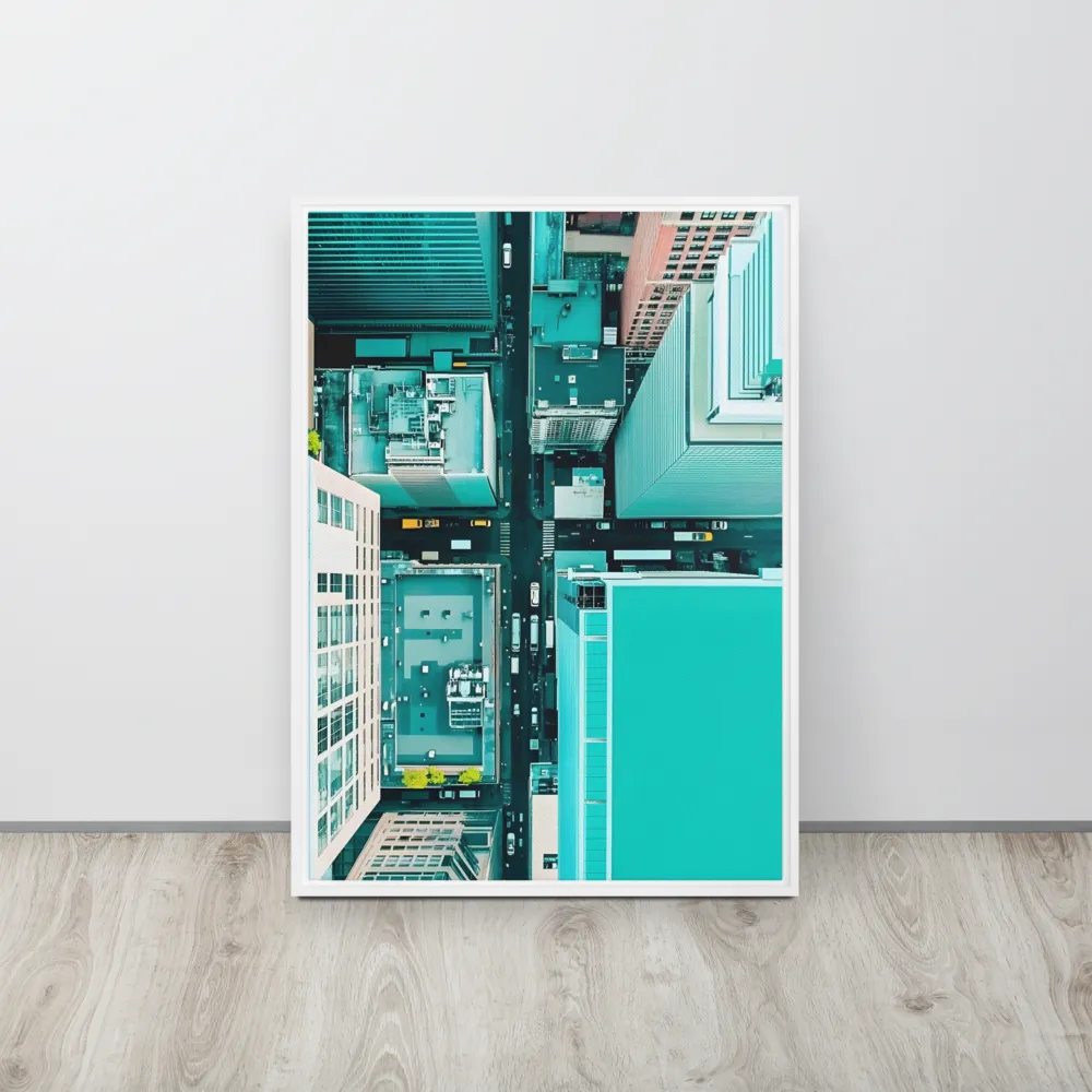 Urban Geometry: Aerial Perspective | Canvas with White Frame | 20″×28″
