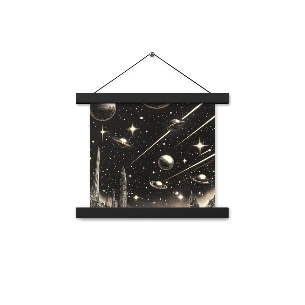 Celestial Reverie | Poster With Black Wood Hanger | 10″×10″