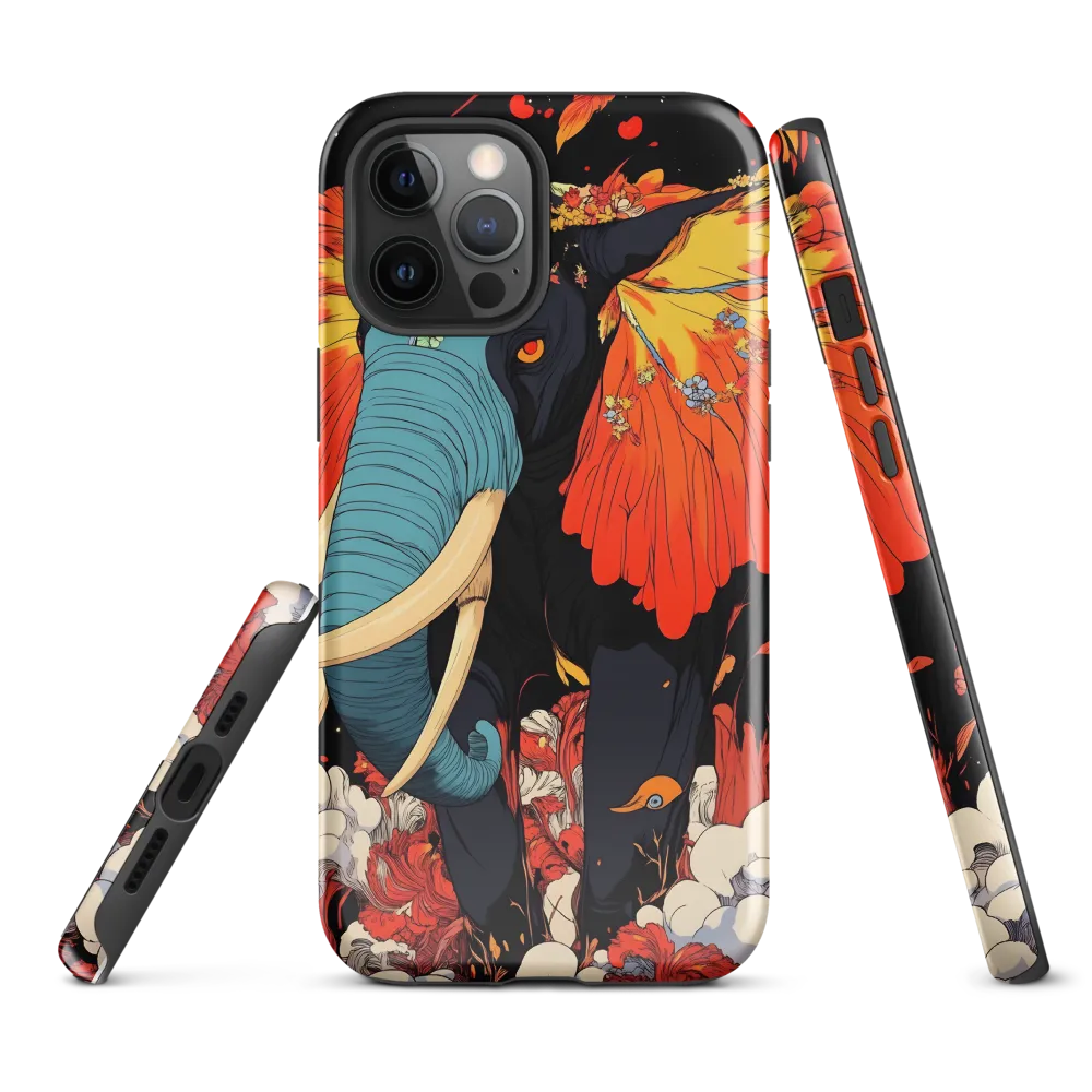 Majesty of the Floral Elephant | Phone Case |  12 Pro Max | Tough Case | Glossy