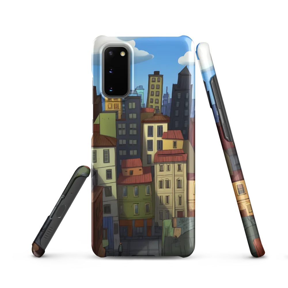 Urban Symphony: A Colorful Cityscape | Phone Case |  S20 | Snap Case | Matte