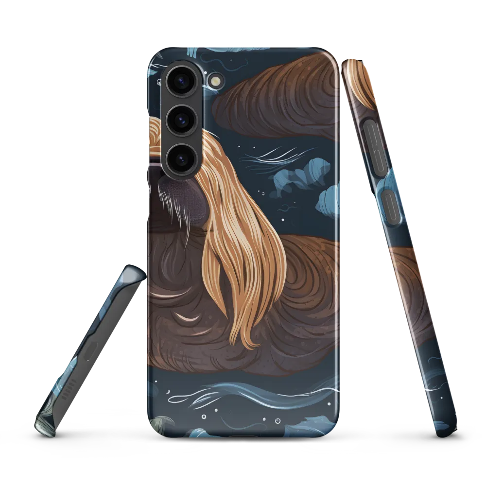 Whimsical Walruses in Deep Blue