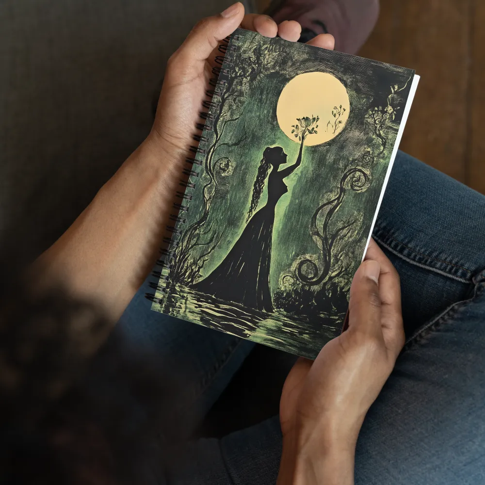 Moonlit Offering | Spiral Notebook